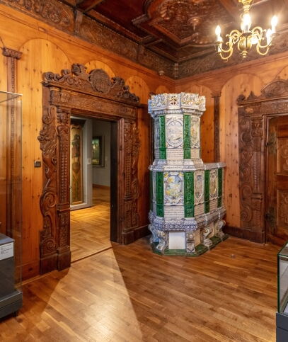 Blick in das heutige Schweizer Zimmer als Teil der Dauerausstellung der Wartburg