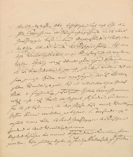 Tageblatt vom 21.– 24. Dezember 1859 (fälschlicherweise auf 1860 datiert) von Bernhard von Arnswald, Wartburg-Stiftung, Archiv, Hs 1006, fol. 2r