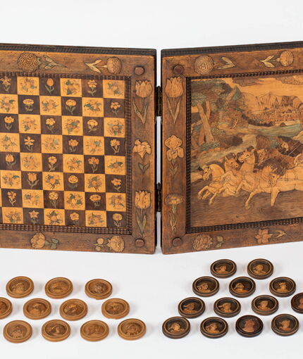 Brettspielkasten (Außenseite), Egerländer Arbeit, vor 1658, Wartburg-Stiftung, Kunstsammlung, Inv.-Nr. KH0047 © Wartburg-Stiftung, R. Salzmann