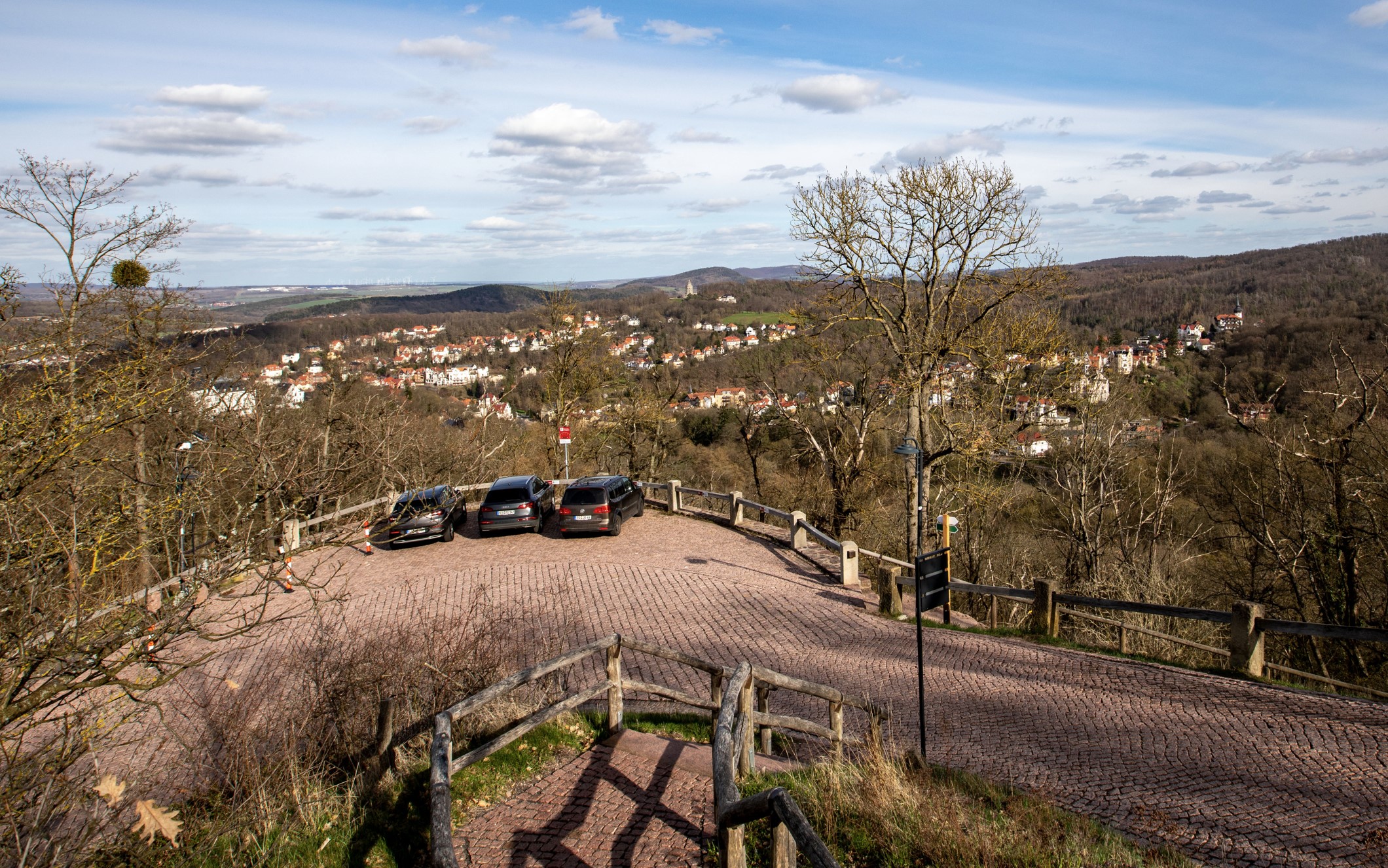 Blick auf den Droschkenplatz und das Südviertel von Eisenach