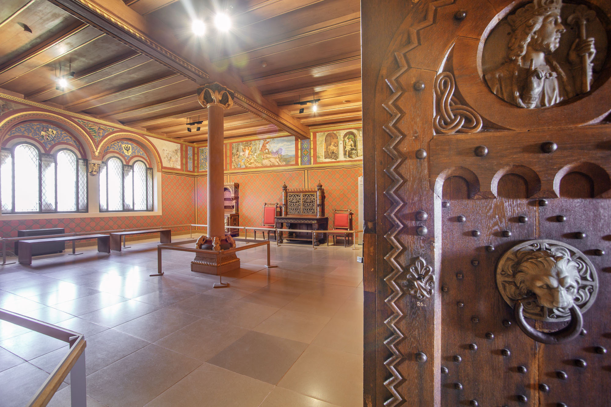 Blick in das Landrafenzimmer im Palas der Wartburg