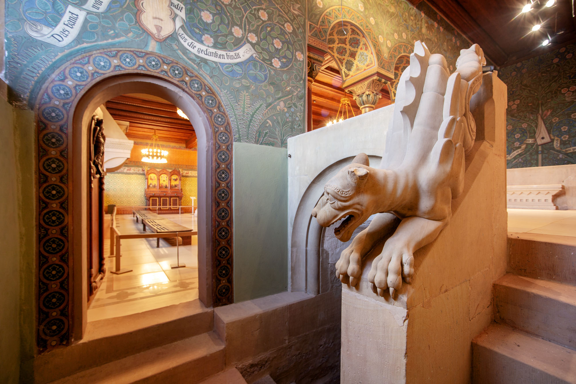 Detailblick in den Sängersaal auf der Wartburg